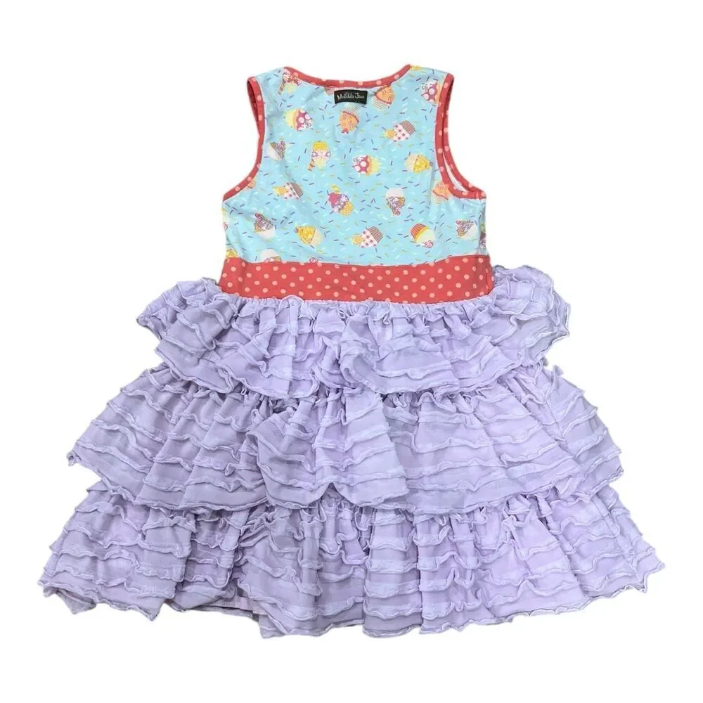 Matilda Jane Purple Ruffle Let’s Eat Cake Dress 10